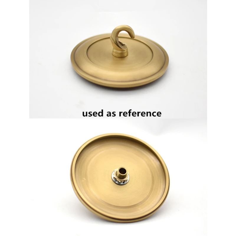 2 Pieces M10  M12 M14 M16 Brass material lamp parts base accessories hooks copper chain hook for lighting base ceiling mount