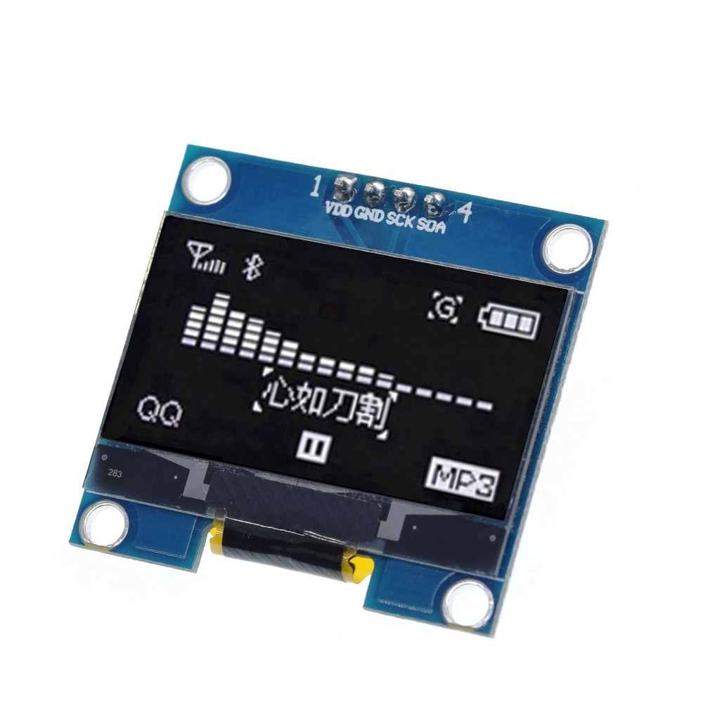 Module OLED avec étui pour Ardu37, écran OLED LCD LED, technologie de communication IIC I2C, 4 broches, 1.3, couleur blanc et bleu, 1.3 pouces, 1.3