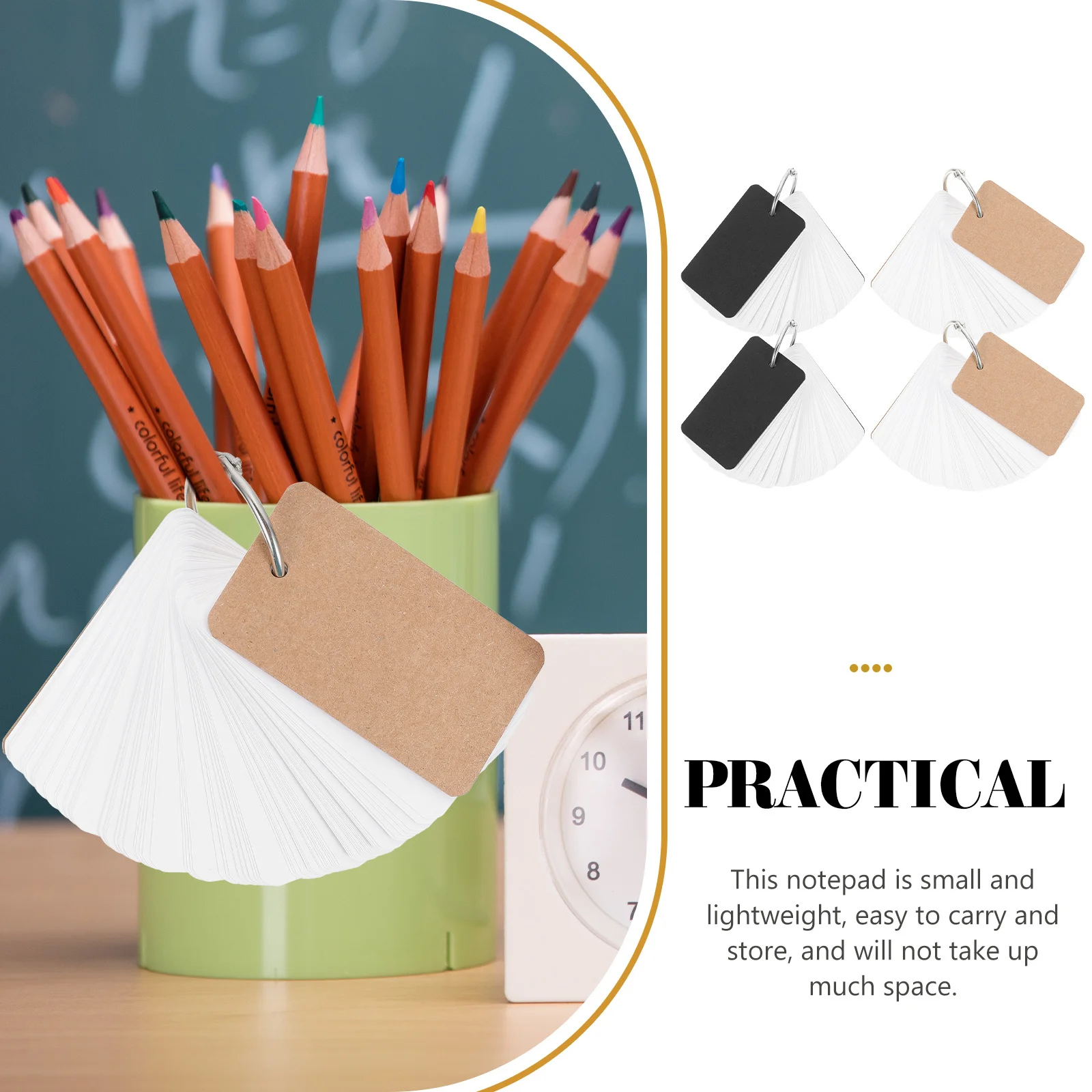 4 مجموعات 4 مجموعات الإنجليزية كلمة فلاش فارغة لدراسة التعلم بطاقات الفهرس المحمولة ملاحظة بطاقات المدرسة مكتب الاطفال لعبة أداة #3