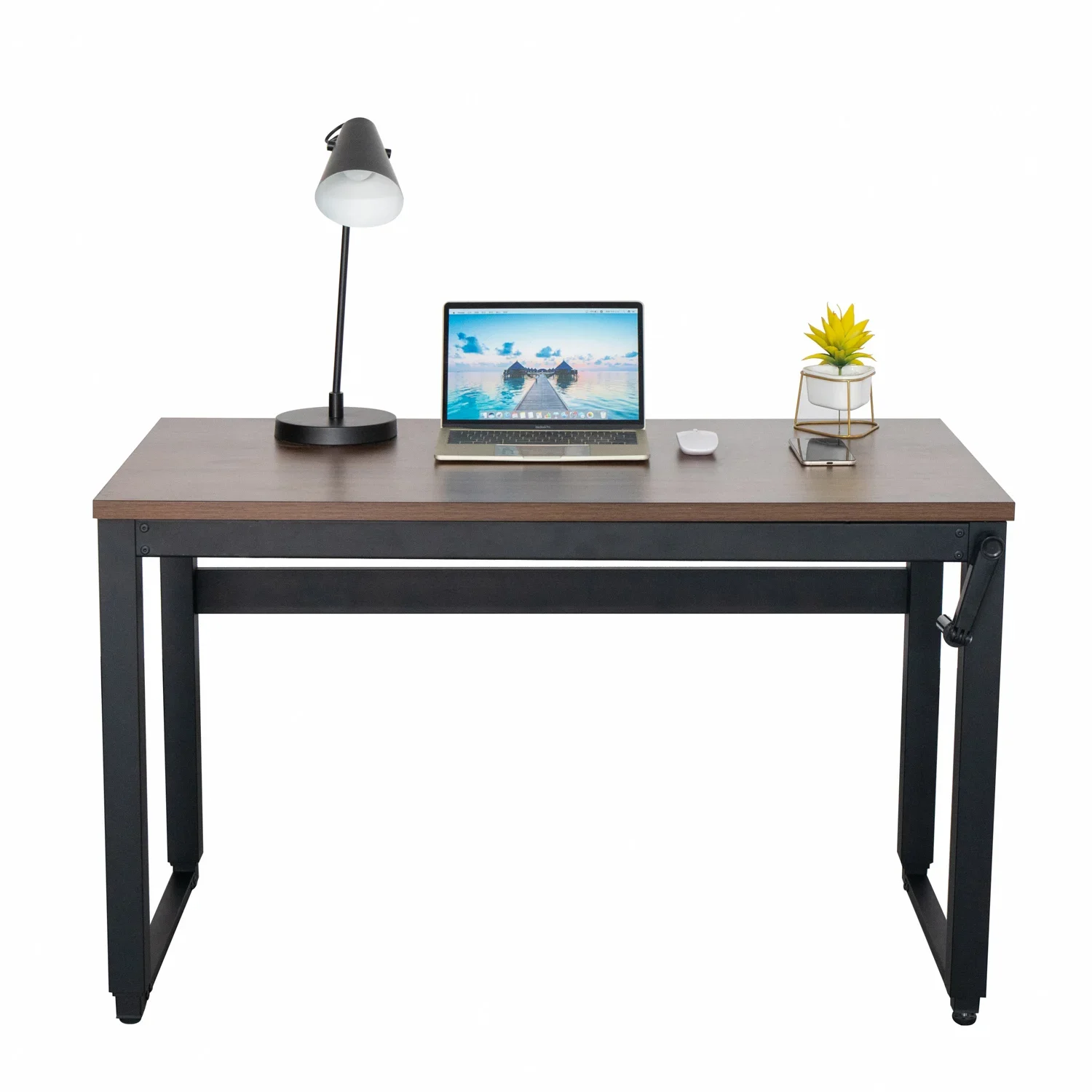 ADA Office Furniture Manual 4 Legs Hand Crank Height Adjustable Gaming Sit Stand Computer Desk Frame Only