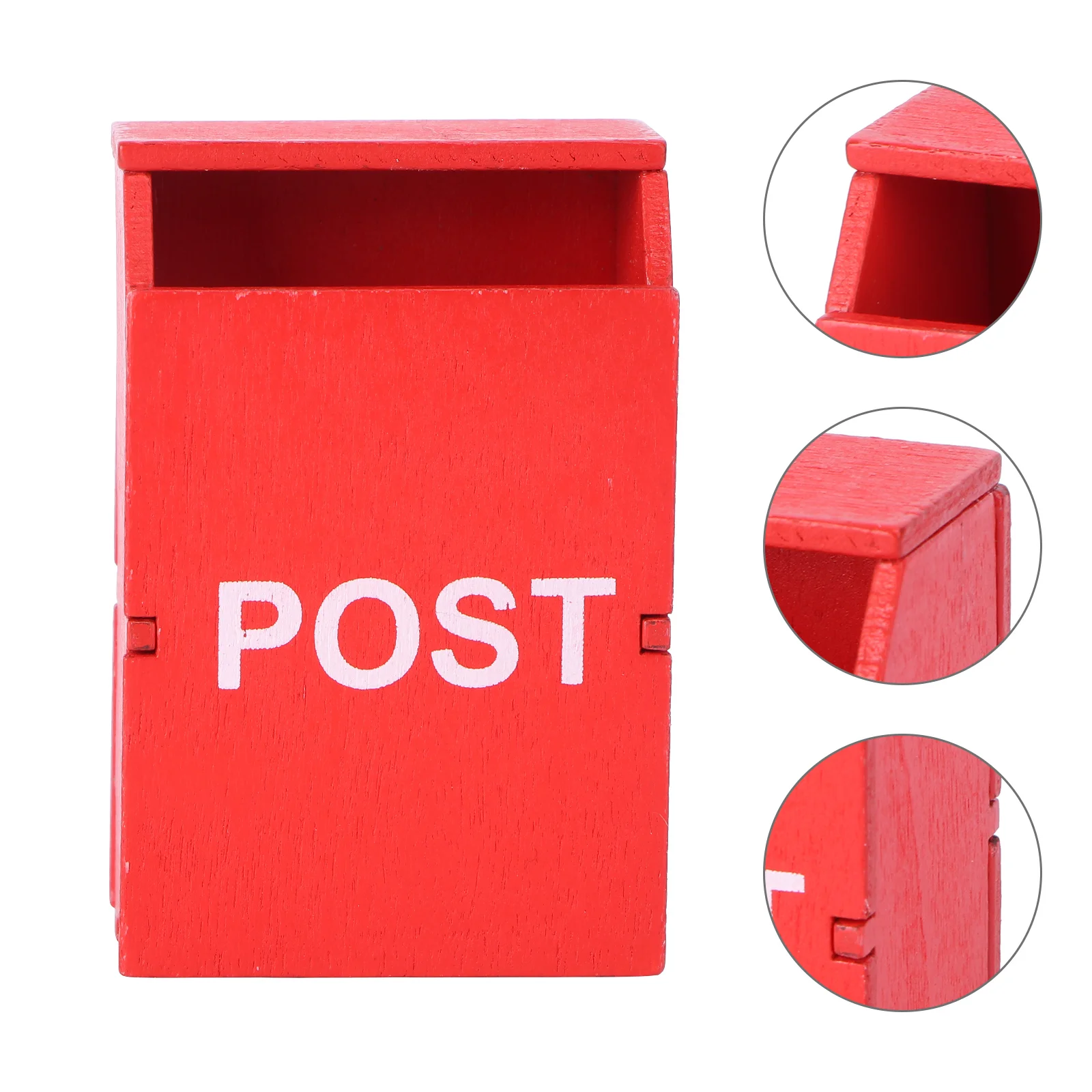 Decorative Mailbox Mini House Furniture Pocket Scene Decoration Miniature Model Wooden Toy