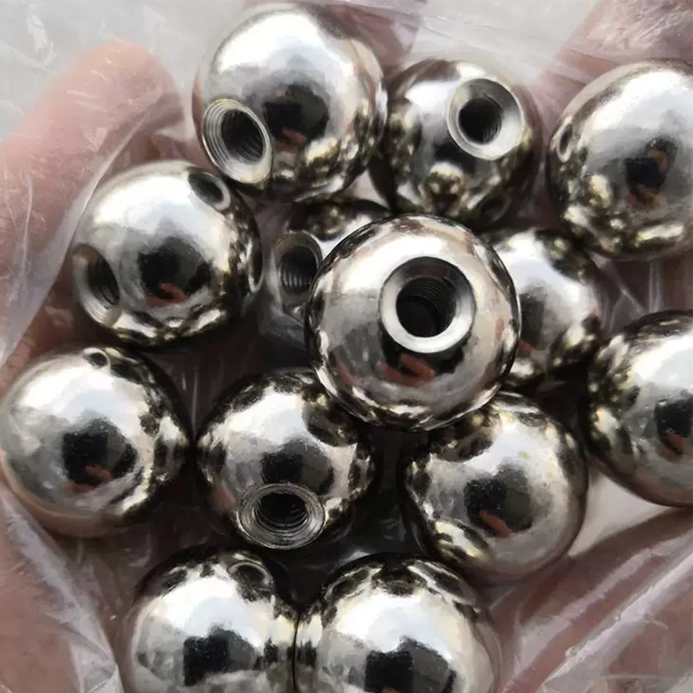 Pitch 1mm OD 9.5mm-30mm 304 Stainless Steel Metric Drilling Balls M6 Thread Half Hole Female Thread Blind Hole Smooth Ball Bead