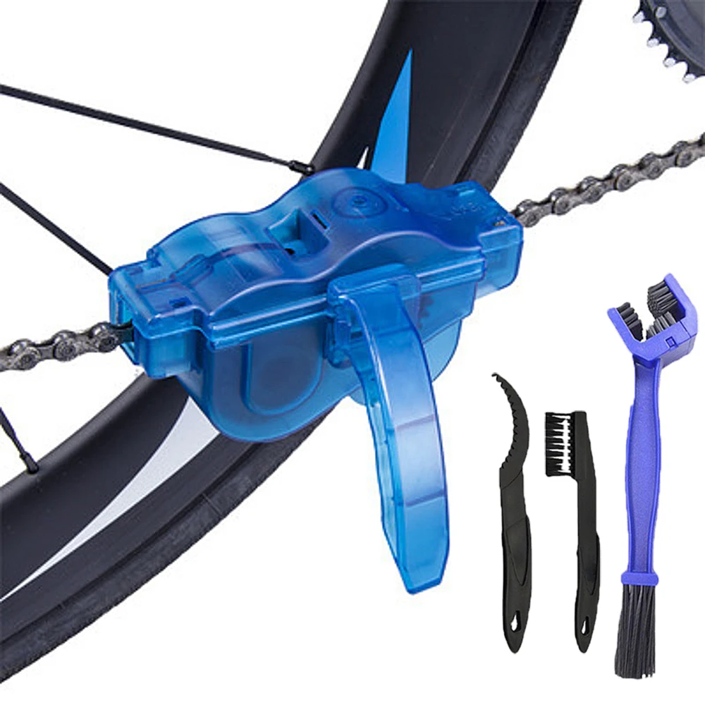 Portable Chain Cleaner MTB Cycling Cleaning Kit Bicycle Scrubber Brushes Set Bike Wash Repair Tool for Road Cycling