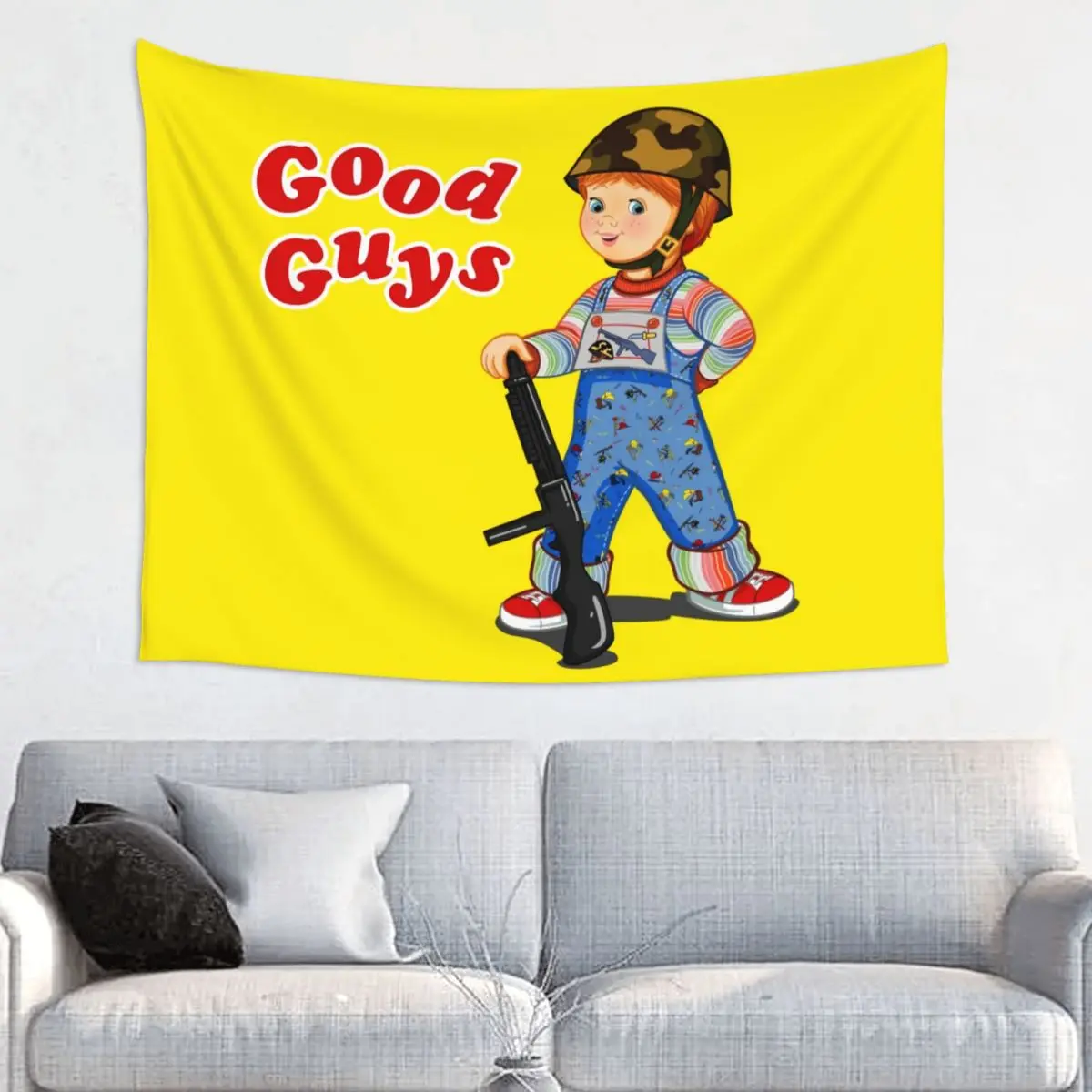 Good Guys Soldier Hippie Tapestry for Living Room Dorm Decoration Cartoon Child's Play Chucky Tapestries Home Decor