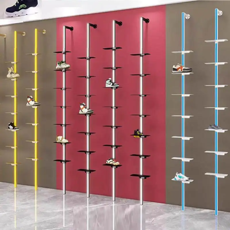 Commercial manufacturers, shoe shelves, display racks, wall sports wind, lamp columns, new display brackets, adjustable shoe