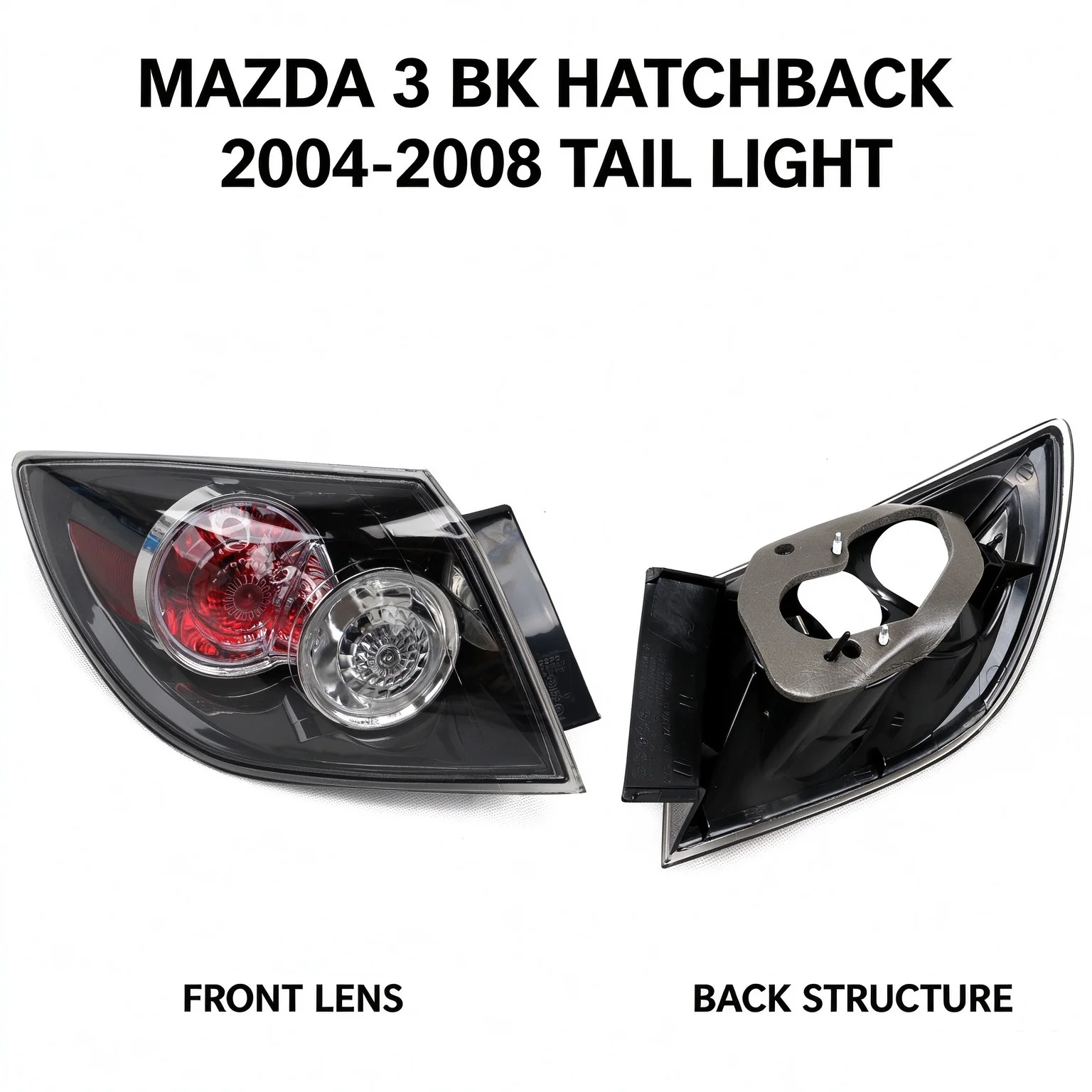 Tail Light Assembly For Mazda 3 BK Hatchback 2004 2005 2006 2007 2008 Rear Brake Lamp Turn Signal Taillight Left+Right Pair Car