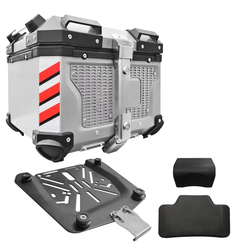 Waterproof high-grade aluminum top box 45L motorcycle accessories luggage trunk trunk