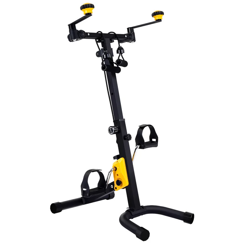

Folding Pedal Exercise Bike Fitness Seniors Home Rehabilitation Bicycle Handrail Cycling Stepper Leg Pedal Trainer