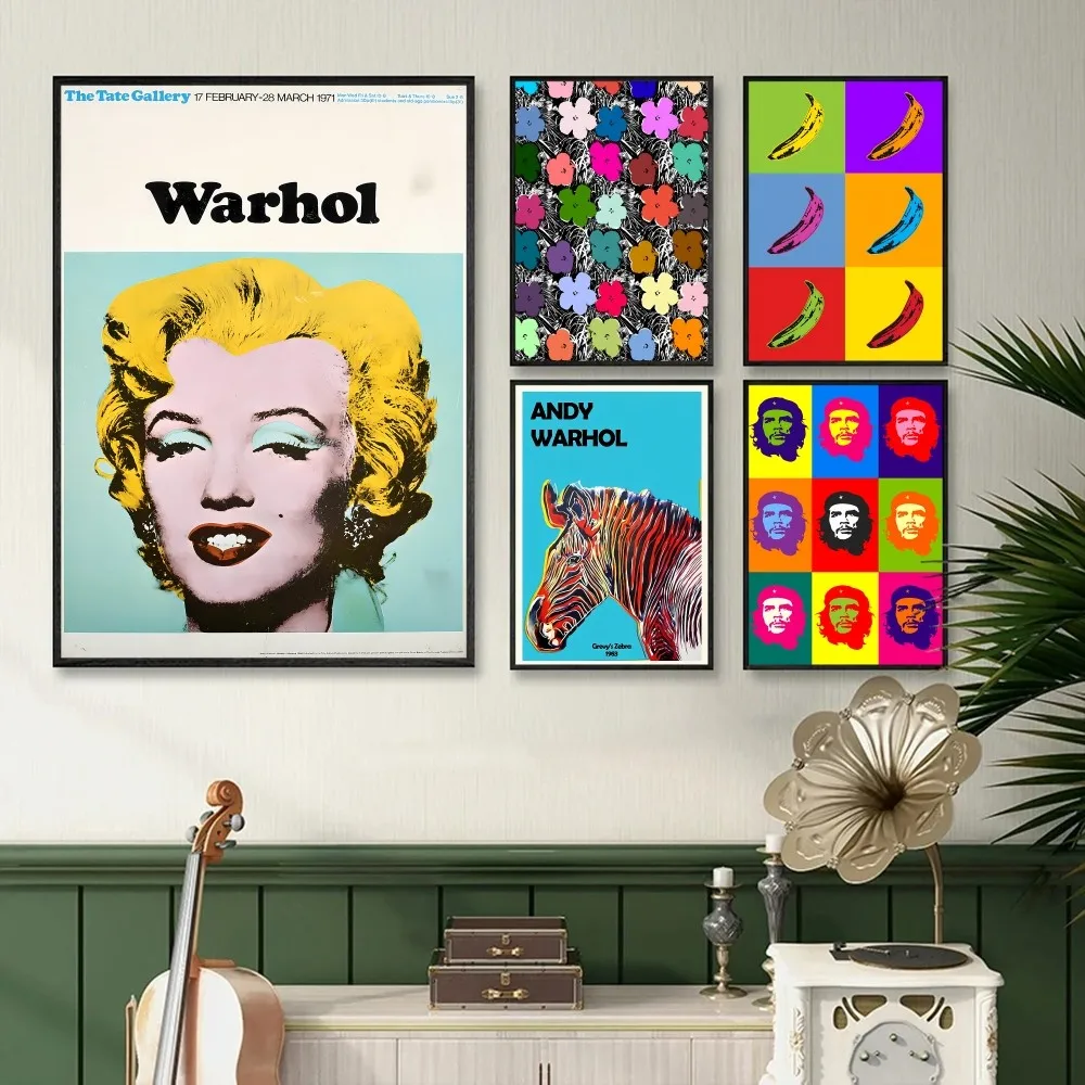 1PC A-Andy W-Warhol Poster Self-adhesive Art Waterproof Paper Sticker Coffee House Bar Room Wall Decor