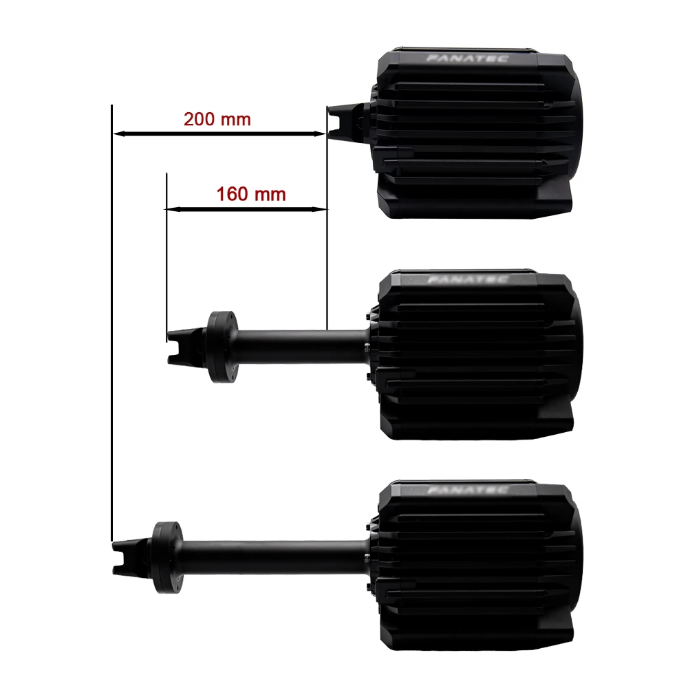 Simube DD/DD+ 200mm Aluminum Extension for Fanatec Base - CNC Machined, Anodized Finish