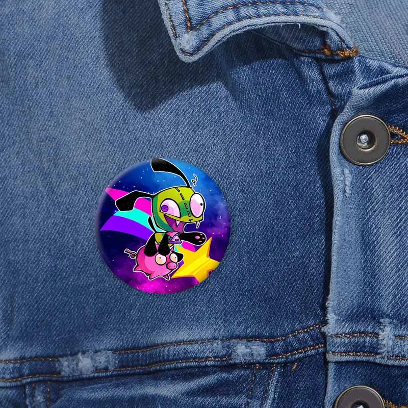 Rawr Xd Aesthetic Enamel Pins Y2K Funny Cartoon Characters Badge Fashion Jewelry Accessories Round Snap-in Brooch on Backpack