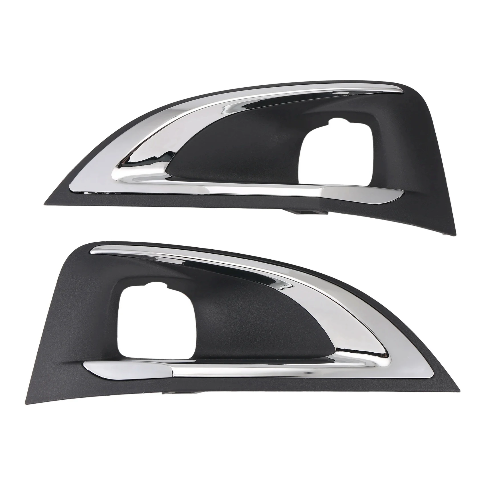 1Pair Front Bumper Fog Lamp Cover Trim YL004126XT YL004127XT 240809 for Peugeot 4008 P84 Fog Light Chrome Grille Bezel