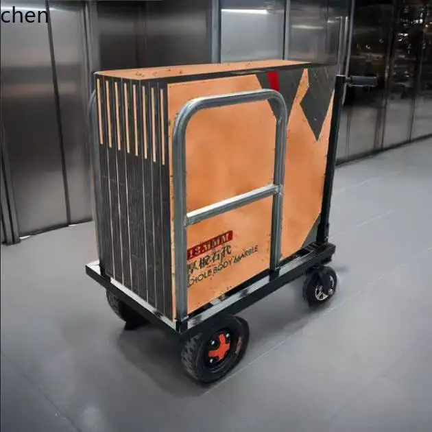 

YXY electric pulling tile sediment hand push flat truck trolley four-wheel folding pull goods
