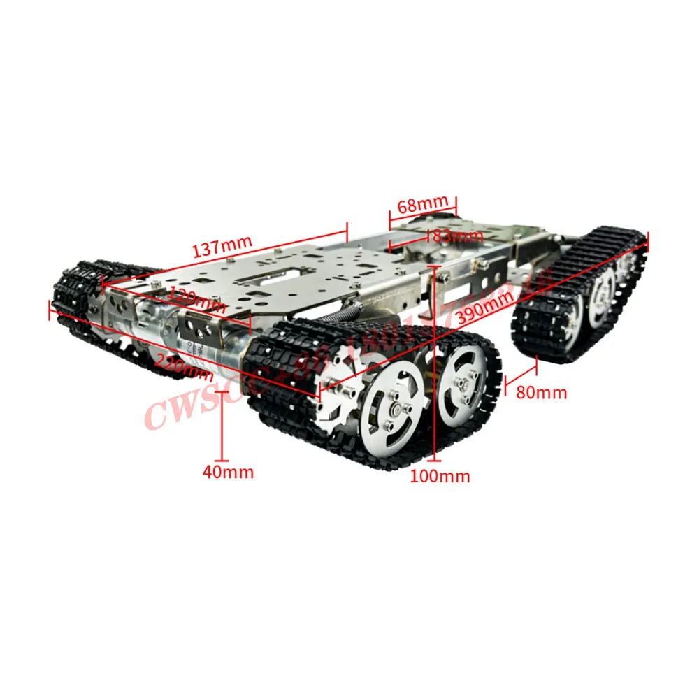 TS800S 4WD crawler tank chassis intelligent car obstacle robot load 12KG + experimental model