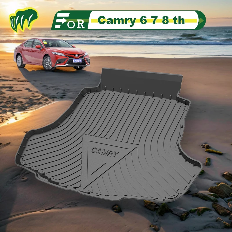 For Toyota Camry 6 7 8 th 20 21 22 2014-2023 Custom Fit Car Trunk Mat All Season Cargo Mat 3D Shaped Laser Measured Trunk Liners