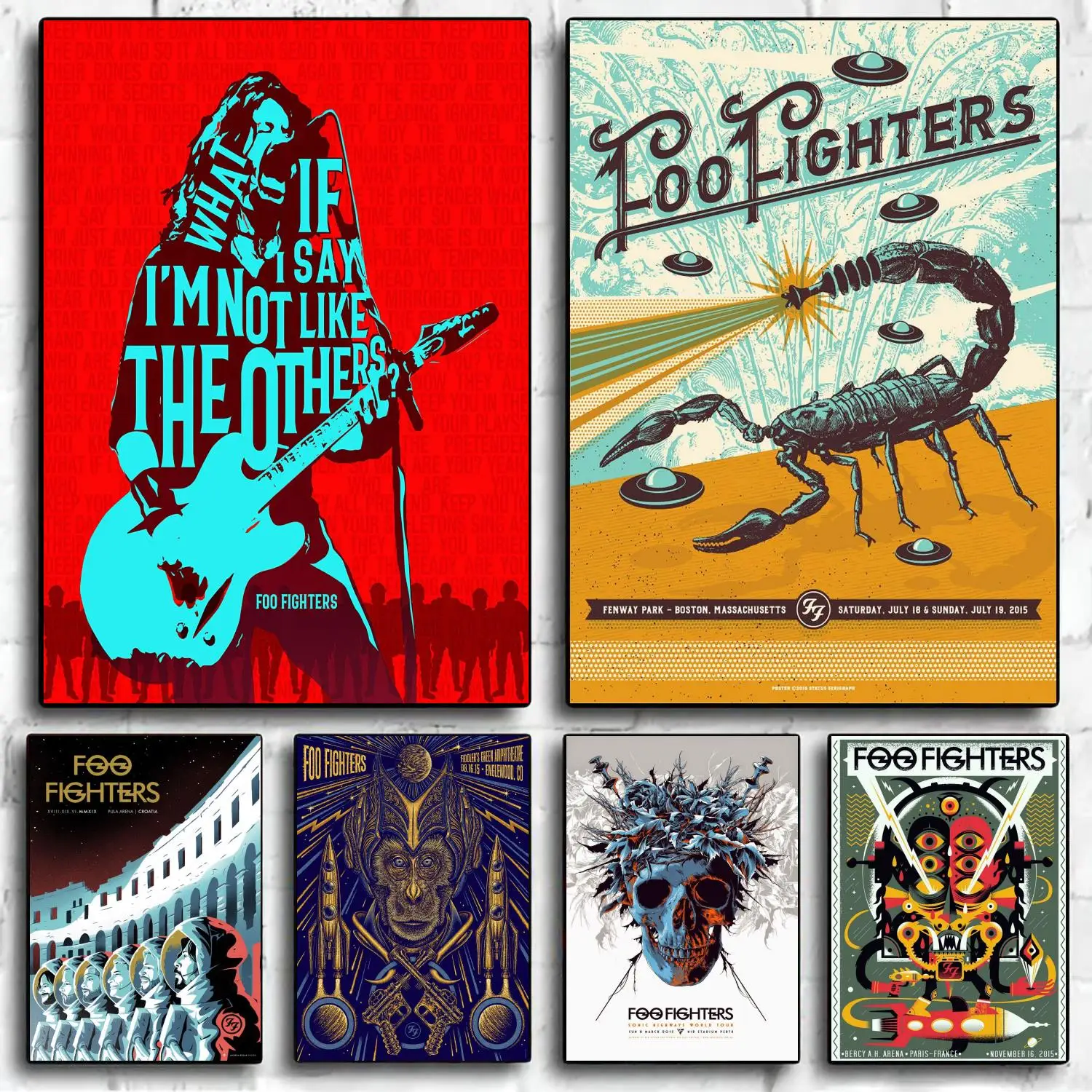 

Foo Fighters Band Decoration Art Poster Wall Art Personalized Gift Modern Family bedroom Decor Canvas Posters