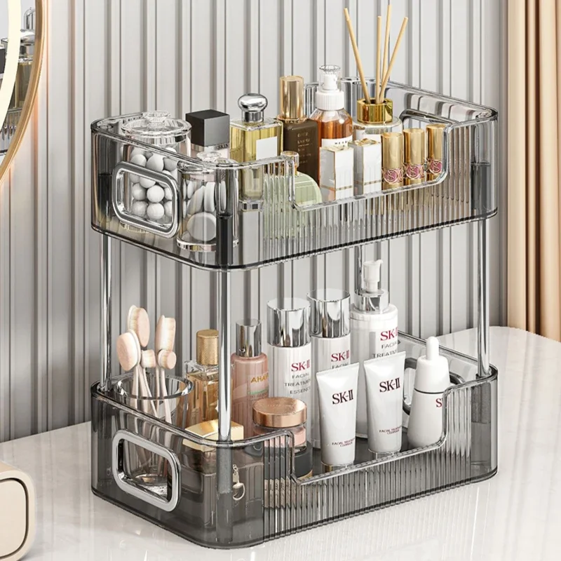 

Acrylic Shelves for Perfume and Cosmetics - Light Luxury Dresser Organizer Chic Home Storage Rack Elegant Cosmetic Display Stand