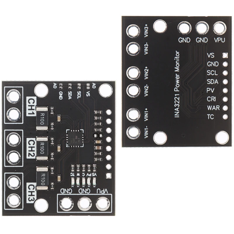 INA3221 Triple-Channel Module, High-Side Measurement, Shunt and Bus Voltage Monitor with I 2C- and SMBUS-Compatible Interface