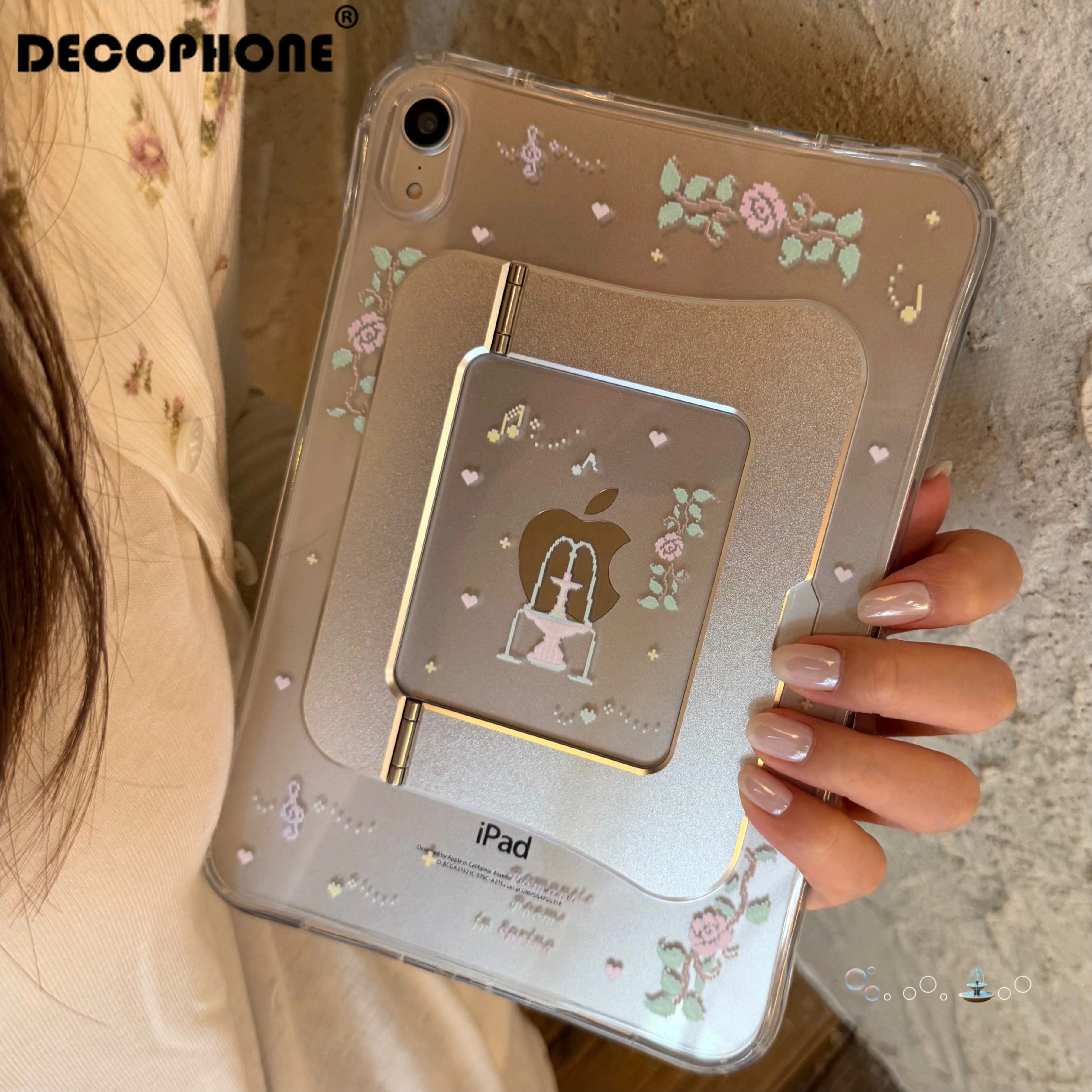 ins Acrylic Pivot flower Tablet Case For iPad Pro 11 13 M2 M4 M3 10.2 5/6th 7/8/9/10/11/th Mini 6 7 Air 4 5 6 Stand Cover