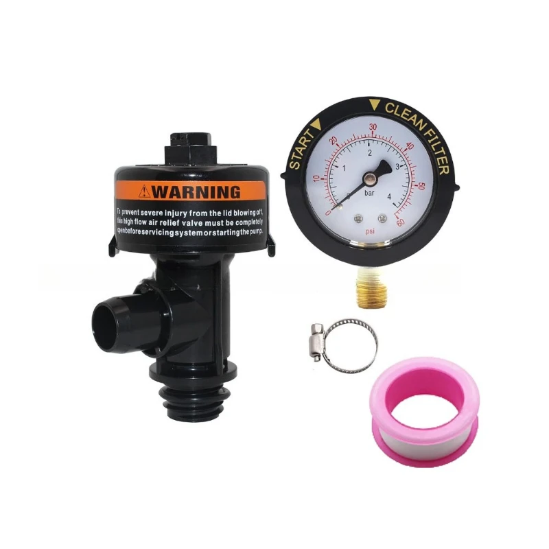 

98209800 Manual Air Relief Valve with Pressure Gauge for Pentair Swimming Pool Replacement