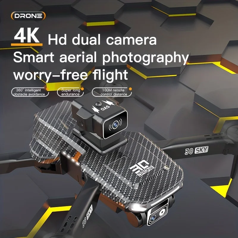 

Flow Electrically Adjustable Obstacle Avoidance Folding Drone Aerial Photography Toy Remote Control UAV Four Axis Aircraft