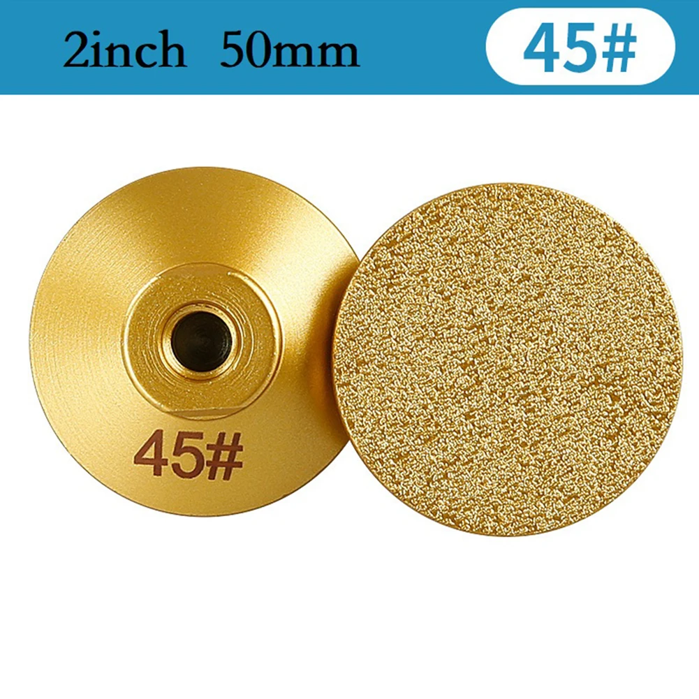 

2inch 50mm Brazing Diamond Edge Profile Grinding Wheel For Marble M10 Thread Granite Ceramic Glass Grinding Wheel