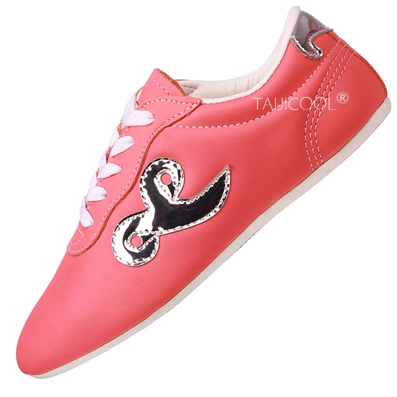 Chinese Kung Fu Martial Arts Shoes, Top-Grain Leather, Indoor Professional Wushu Competition and Performance Shoes