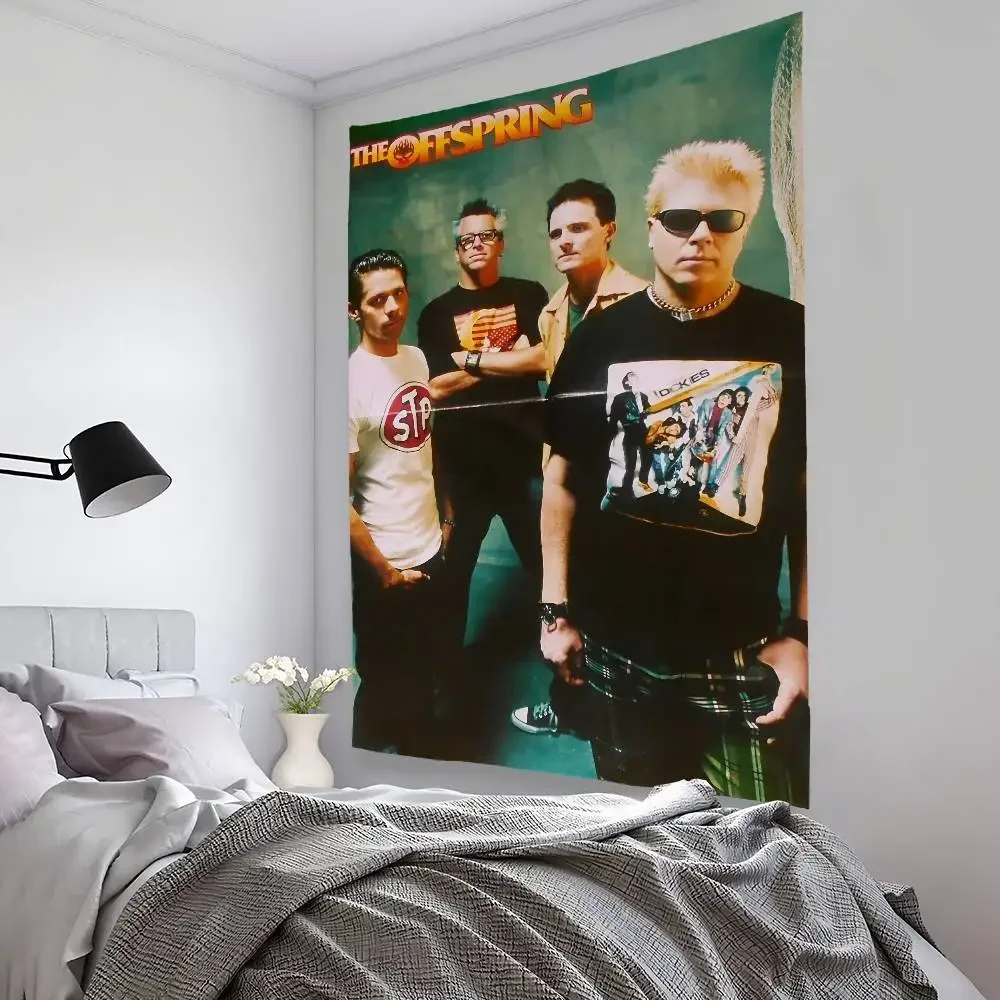 Pop Punk Band T-The OffspringS Tapestry Bedroom Living Bar Garden Outdoor Microfiber festival Decoration Background Art Banner