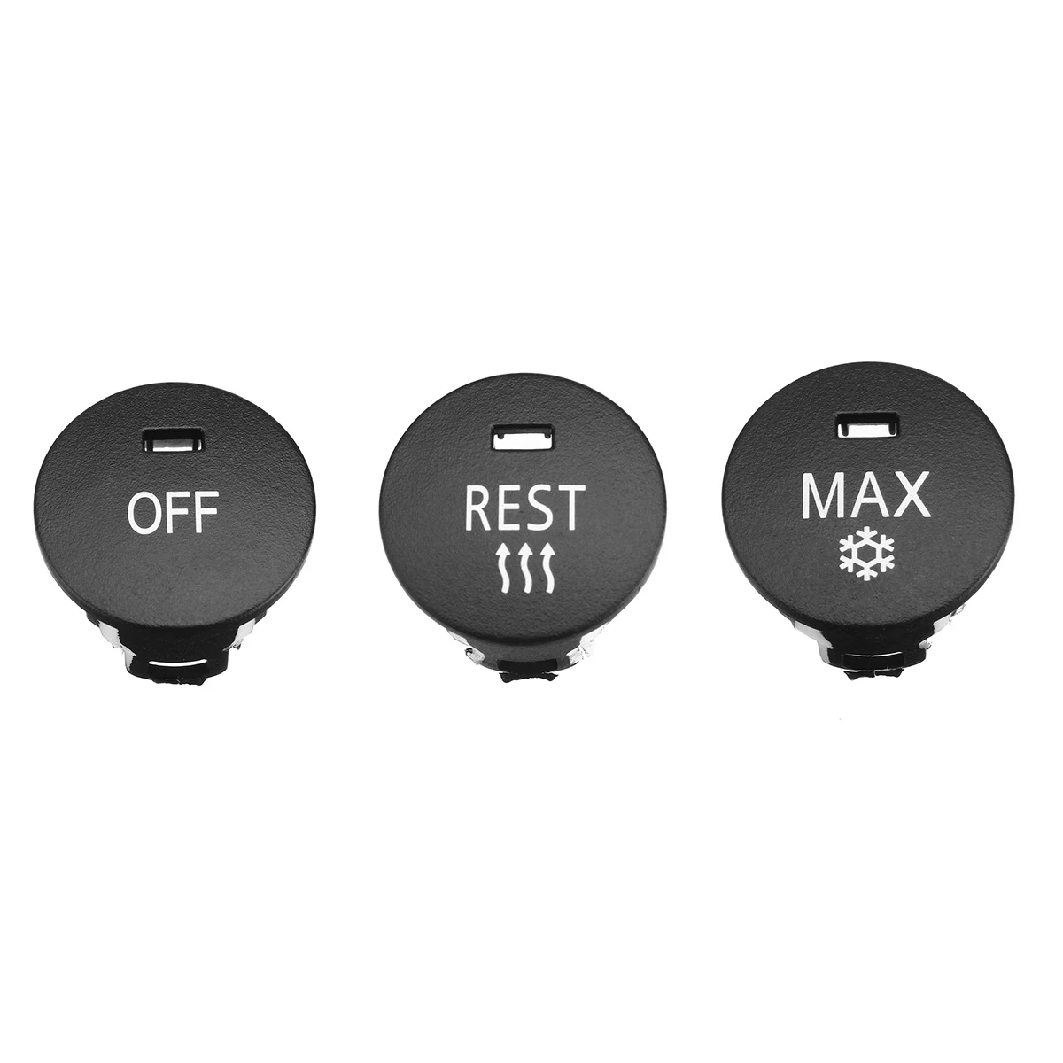 OFF/Rest/Max Climate Control Knob Panel Switch Knobs Button Air Conditioner Button Repair Cap for -BMW 5 Series E60 E61