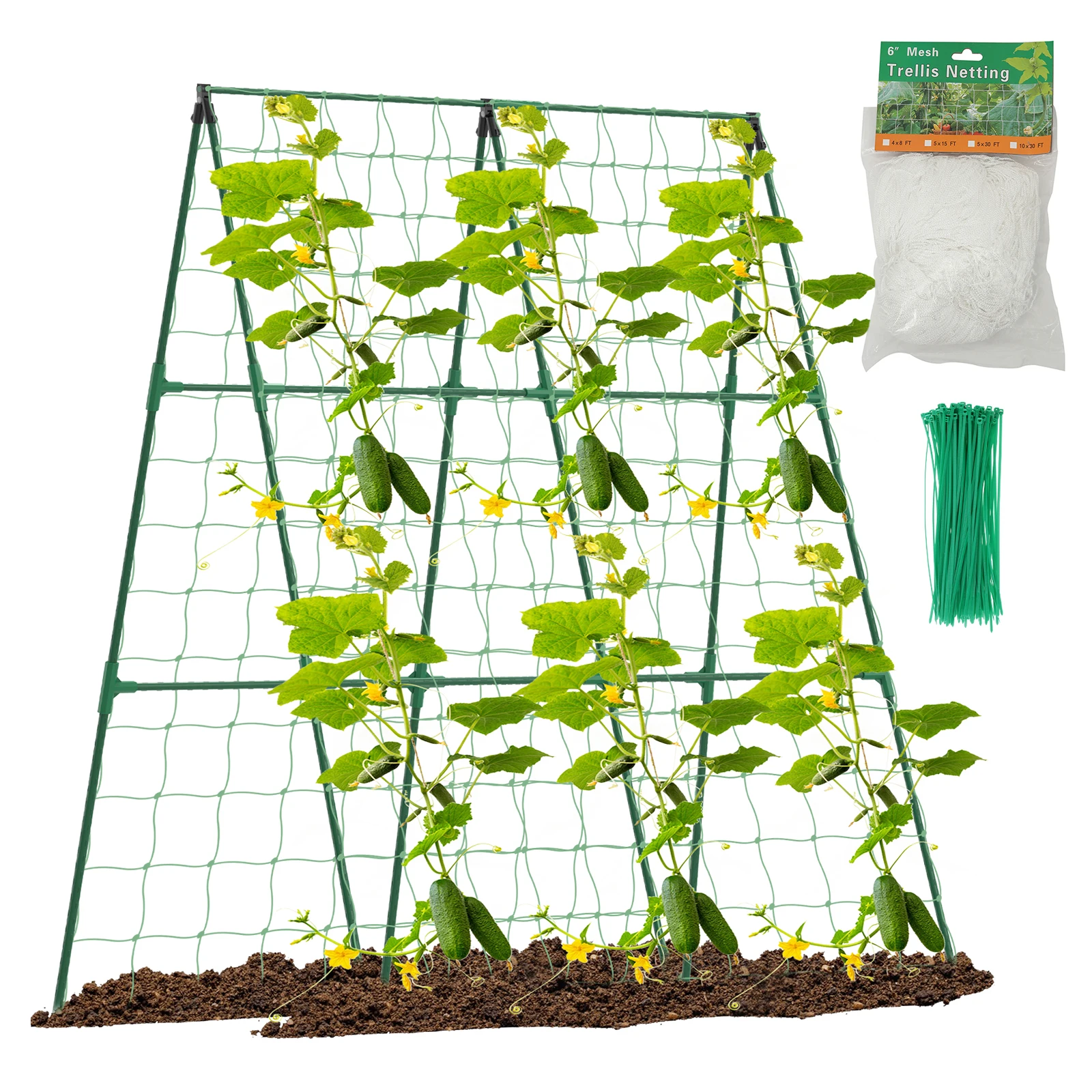 

Vegetable Climbing Trellis A-Type Plant Stakes Garden Cucumber Climbing Support Trellis For Garden Vegetable Planting Support