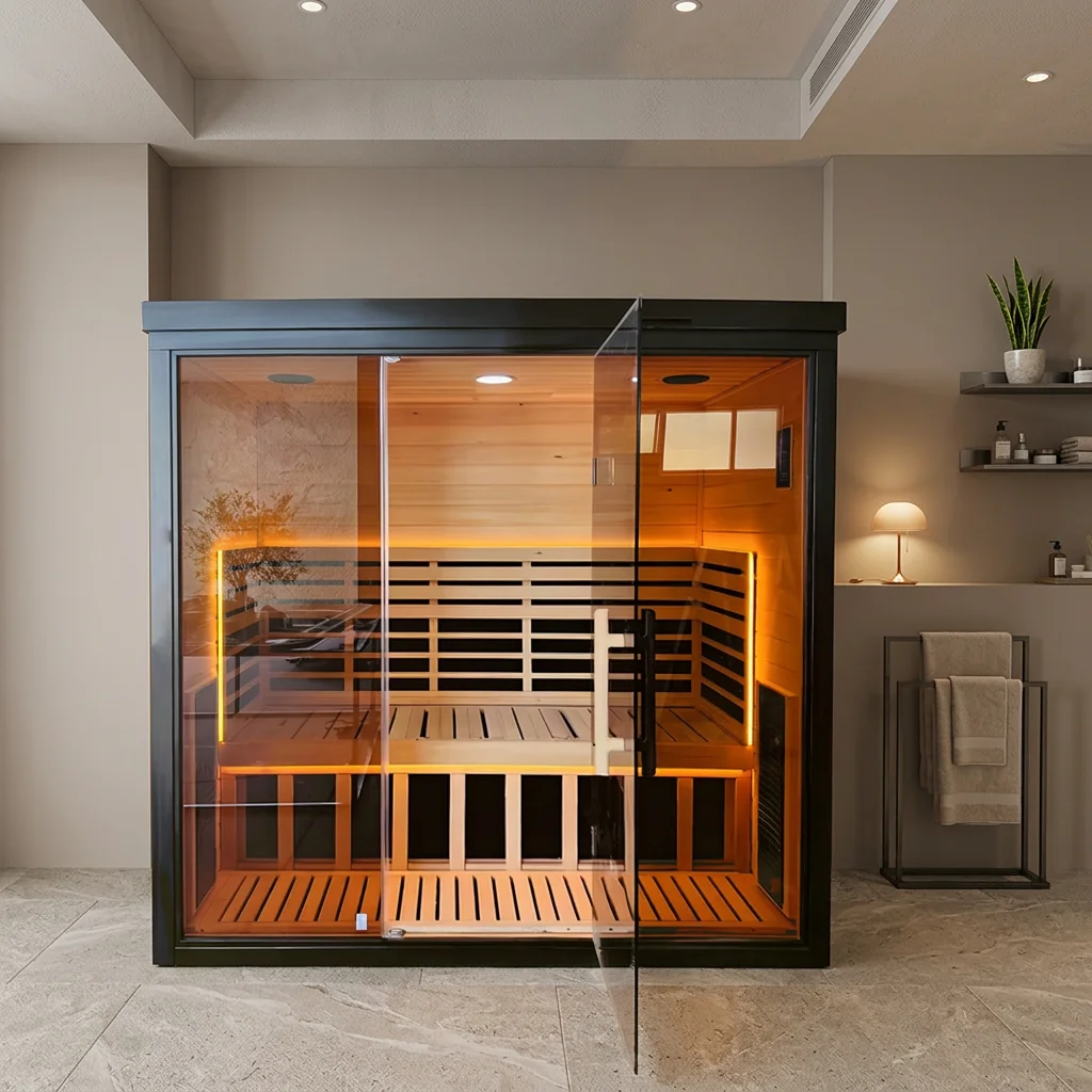 Multiple Person Indoor Far Infrared Sauna Room, Solid Wood Home Sauna Cabin, Factory Direct Price