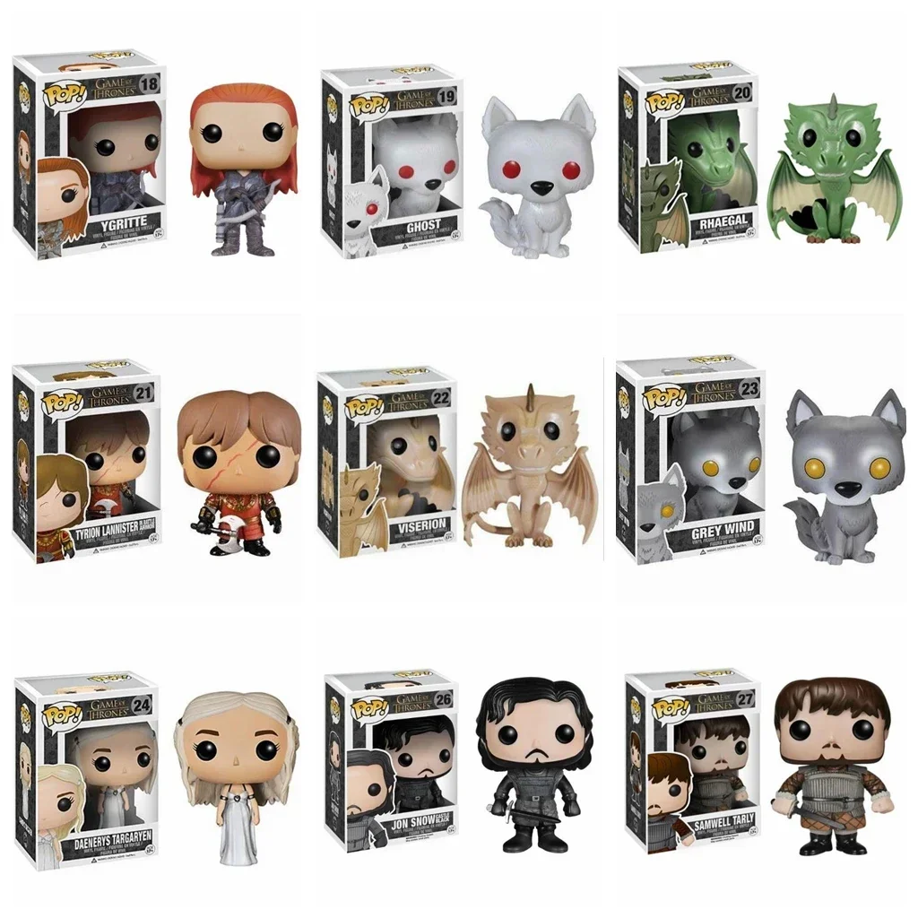 FUNKO Pop Full Patterns Game of JON SNOW DAENERYS OLENINA Tyrion JAIME LANNISTER Renly Lord Figure Thrones Collection Model Toys