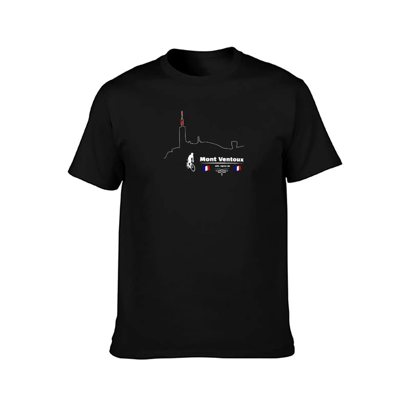 Mont Ventoux road bike T-Shirt, Summer Casual Cotton Tee, Oversized Streetwear Tops, Vintage Graphic Print, Unisex Men Women