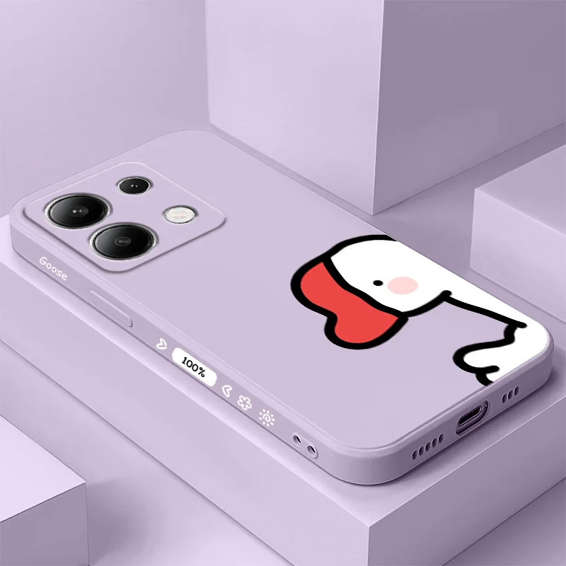 

Cute Gig Goose Phone Case For Xiaomi Redmi Note 14 13 12 12S 11 11S 10 10S 9 9S 14C Pro Plus 4G 5G Liquid Silicone Cover