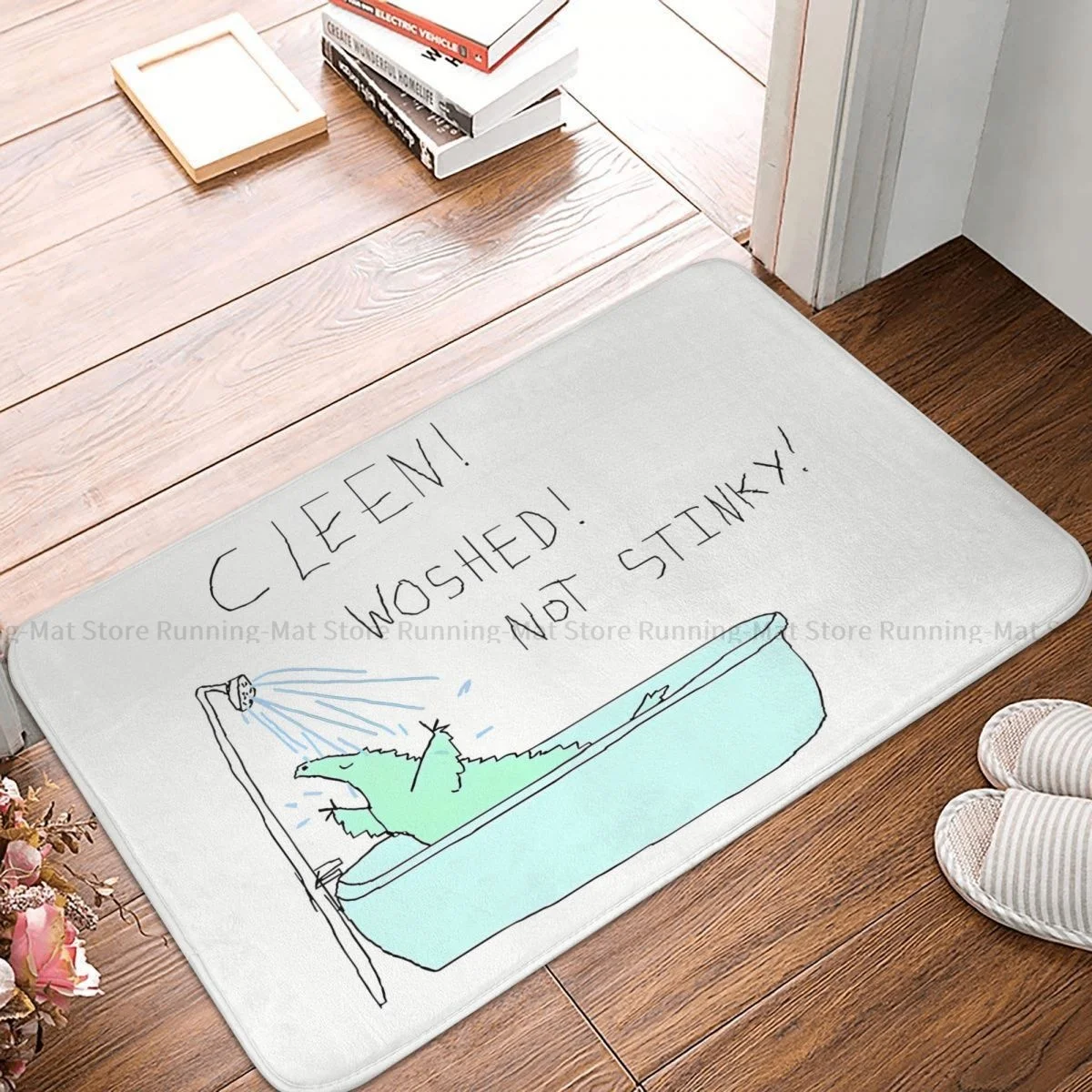 Dinosaur Bath Mat Clean Washed Not Stinky Doormat Kitchen Carpet Balcony Rug Home Decor