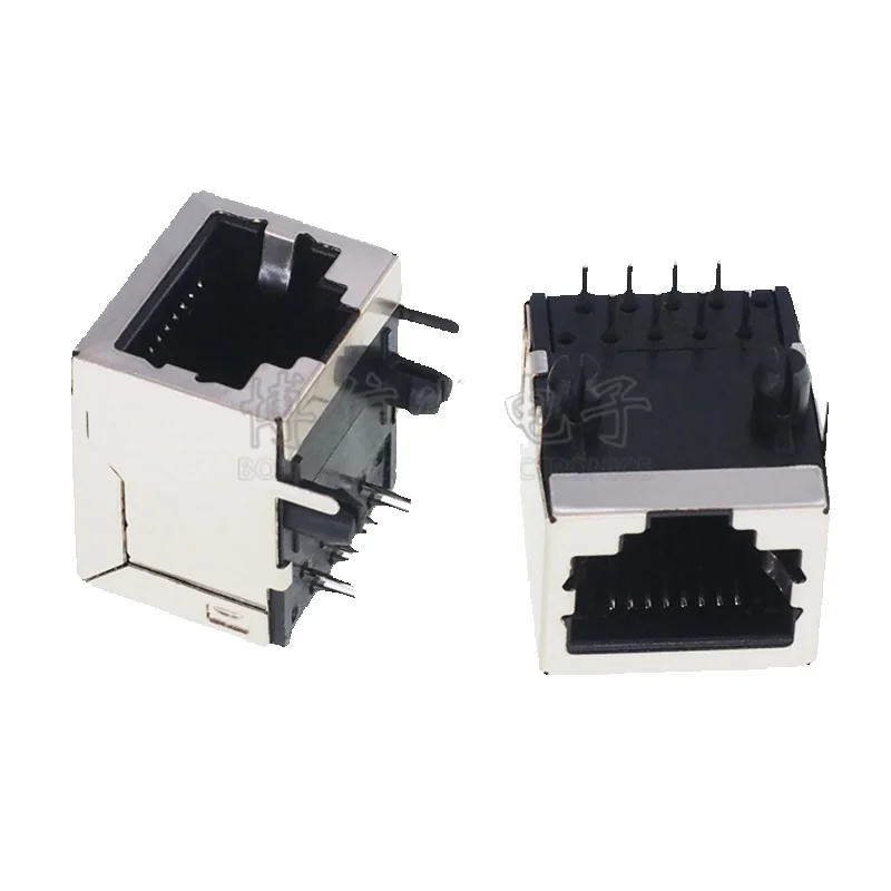 10pcs Rj45 Socket 18.3mm 58 Plug 8p8c Network Interface Network Cable Socket Length 18mm X Height 13mm