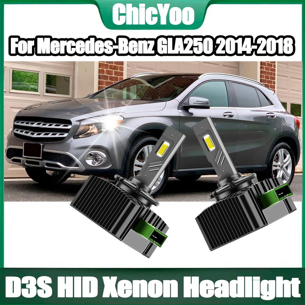 

2PCS 6000K Super White 120W HID Xenon Headlight Bulbs 30000LM Turbo Auto Lamps For Mercedes-Benz GLA250 2014 2015 2016 2017 2018