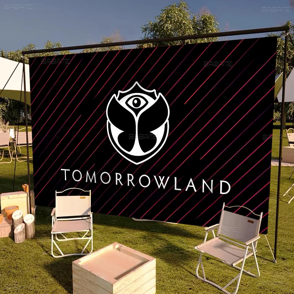 Tomorrowland music Logo Flag Banner INS Style Outdoor Party Decoration Atmosphere Flag