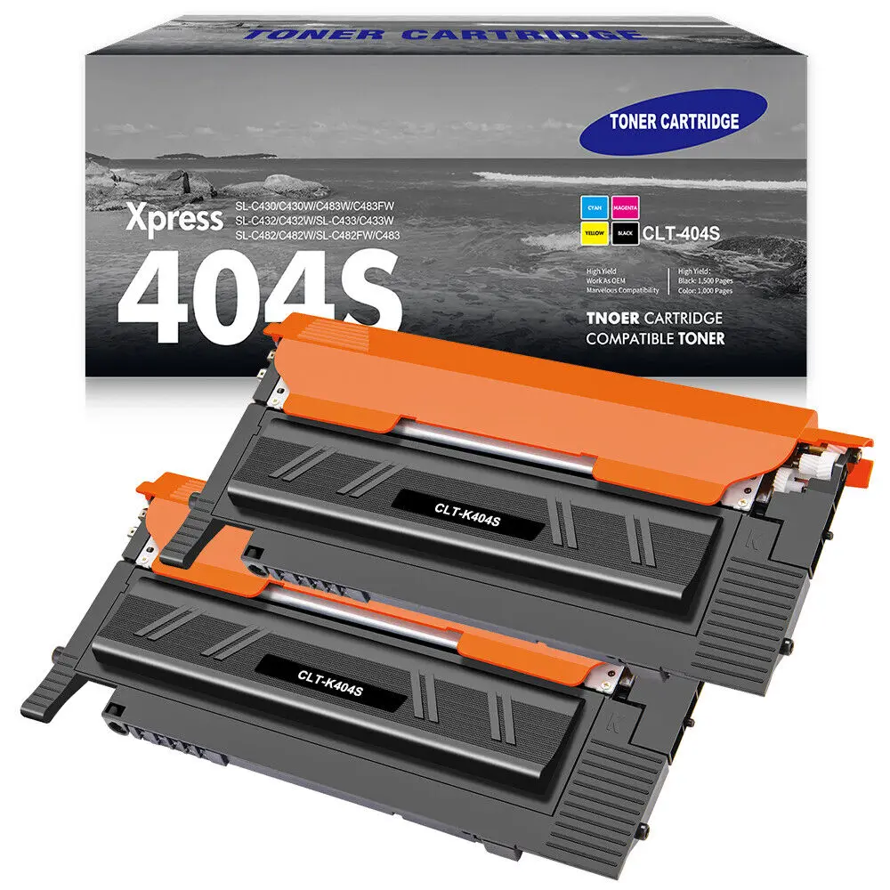 

2PK Black K404S CLT-K404S Toner Cartridge For Samsung SL-C430W C480 C480W C480FW