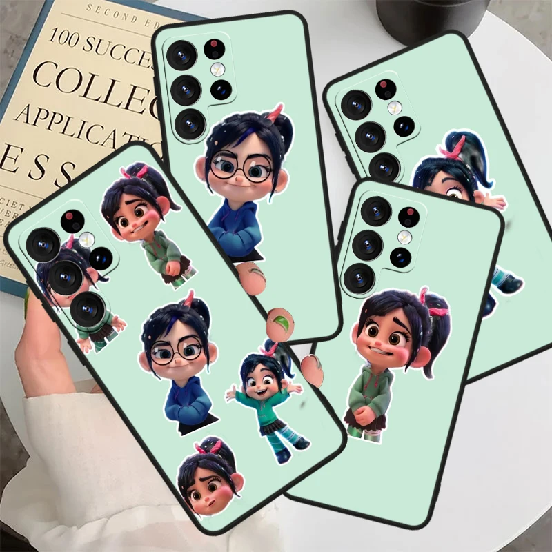 Disney Wreck-It Ralph For Samsung S24 S23 S22 S21 S20 FE S10e S10 S9 Ultra Plus Plus Soft Silicone Black Phone Case