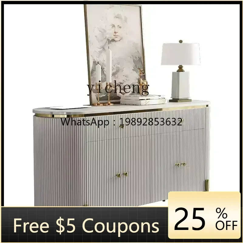 

BF Light luxury dining side cabinet Small apartment simple marble cabinet Restaurant locker