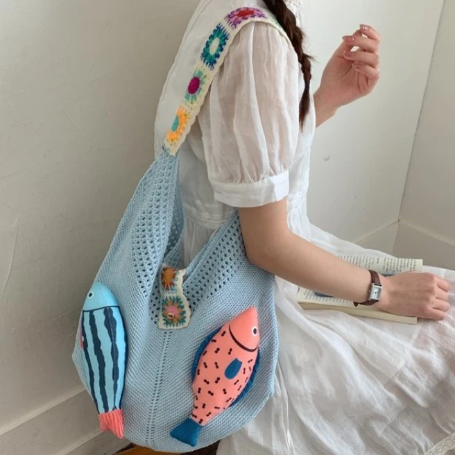 

Женская сумка из трикотажной ткани, летняя женская сумка, женская сумка через плечо с вырезами, модная женская сумка через плечо.