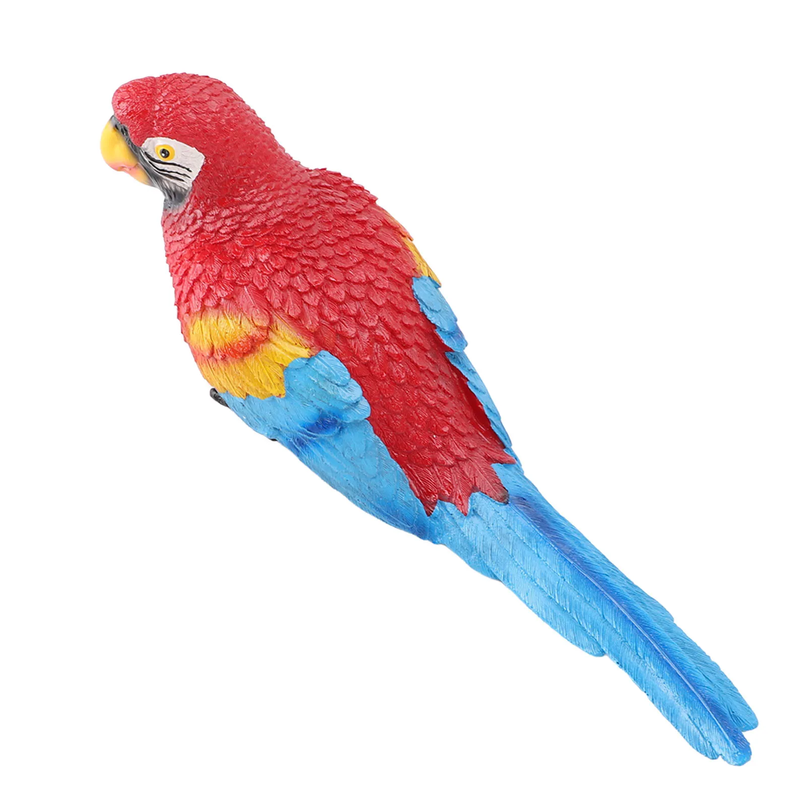 

Parrot Figurine Simulation Vivid Wall Mounted Hand Painted Resin Parrots Model Toy For Garden Home Decor Photography