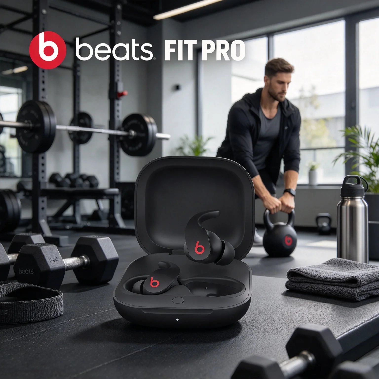 Beats Fit Pro True Wireless Earbuds, Adaptive Noise Cancelling, Transparency Mode, IPX4 Sweat Resistant, H1 Chip Apple & Android