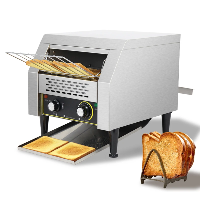 Snacks Machine Slice Extra Wide Slot Bread Toaster Good Motor Bake Evenly Reheat Electric Conveyor Toaster