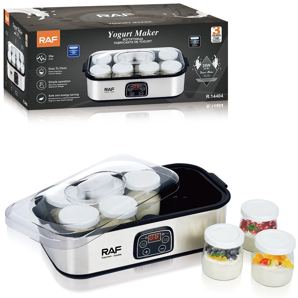 

Автоматическая домашняя машина для приготовления йогурта и мороженого из нержавеющей стали с 8 стеклянными банками, электрическая, для здорового питания, бытовая, для замороженных продуктов