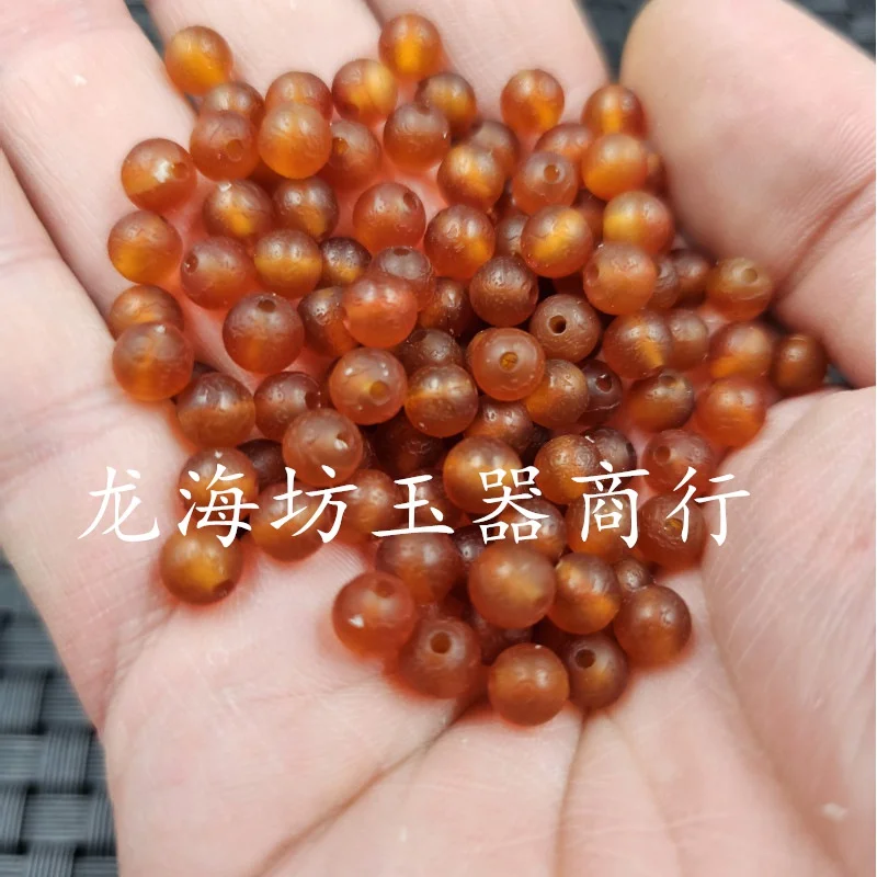 6mm Frosted Red Agate round Beads Jade Scattered Beads Carnelian BeadsdiyBracelet Necklace Ornament Accessories Beads