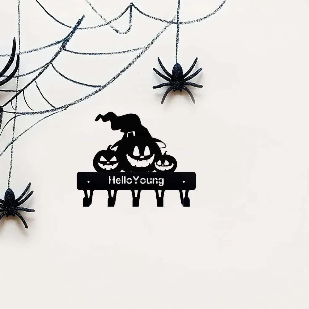 

1pc Alluring Metal Decorative Hook - Paired with a Handy Rack. A Fabulous Halloween Hook in Frightening Horror Pumpkin Shape