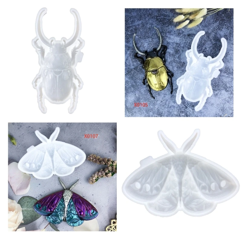Silicone Moth Molds Wall Hanging Moulds Moth Silicone Pendant Molds Silicone Texture Crafting Moulds for Crafting