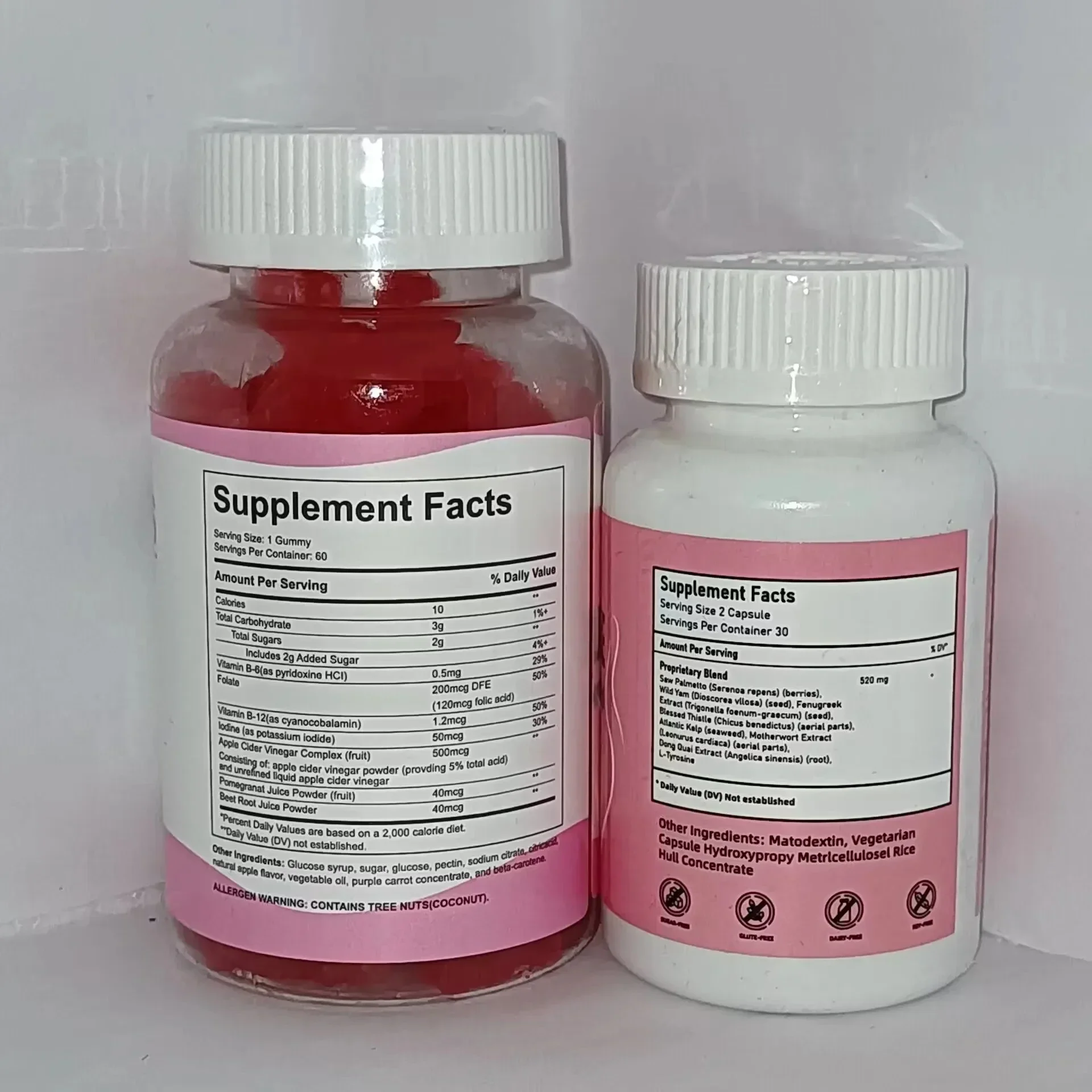 2 bottles maca gummy capsules，shape buttock curves